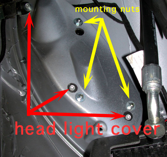 Lotus Elise headlamp mounting screws