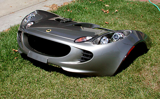 Lotus Elise front clamshell on grass