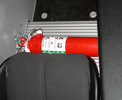 fire extinguisher mounted