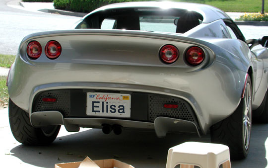 Lotus Elies autocross from rear