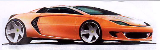 design rendering of Lotus Esprit