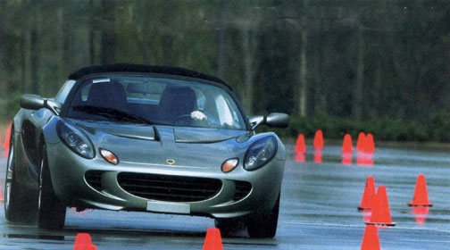 Elise on the autocross