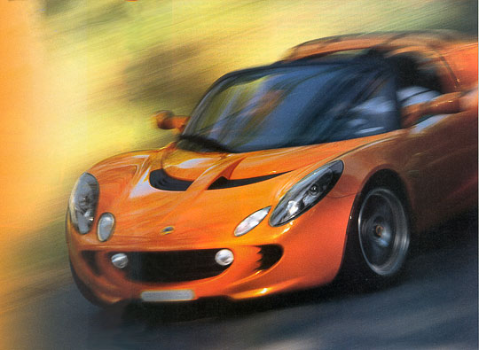 Lotus Elise at speed, blur