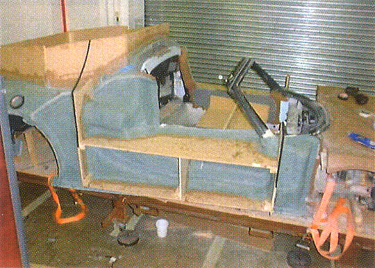 side mould for clay design of Lotus Sport Exige