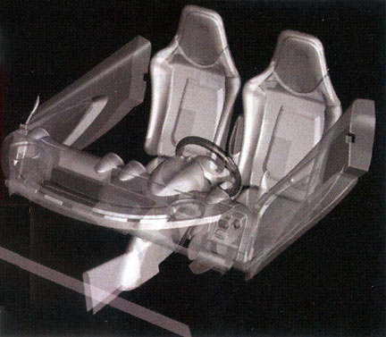 CAD drawing of Lotus Elise interior