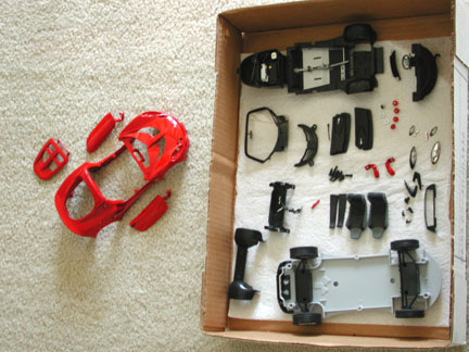 box of parts for Model Lotus Elise (Jadi)