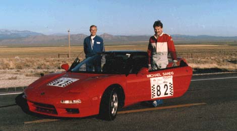 Dan and I standing next to race car