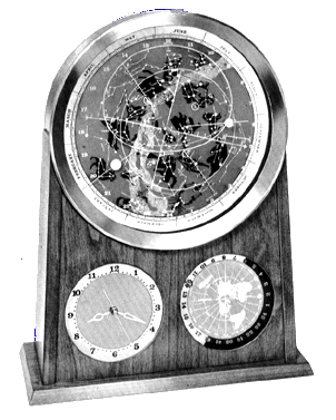black and white photograph of the Spilhaus clock